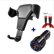 Leather-Style Gravity Car Phone Holder