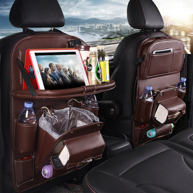 PU Leather Car Seat Organizer