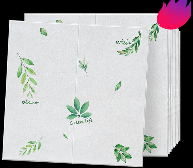 3D Green Leaf Wall Sticker3D Green Leaf Wall Sticker