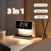 3-in-1 Bedside Lamp with Wireless Charger